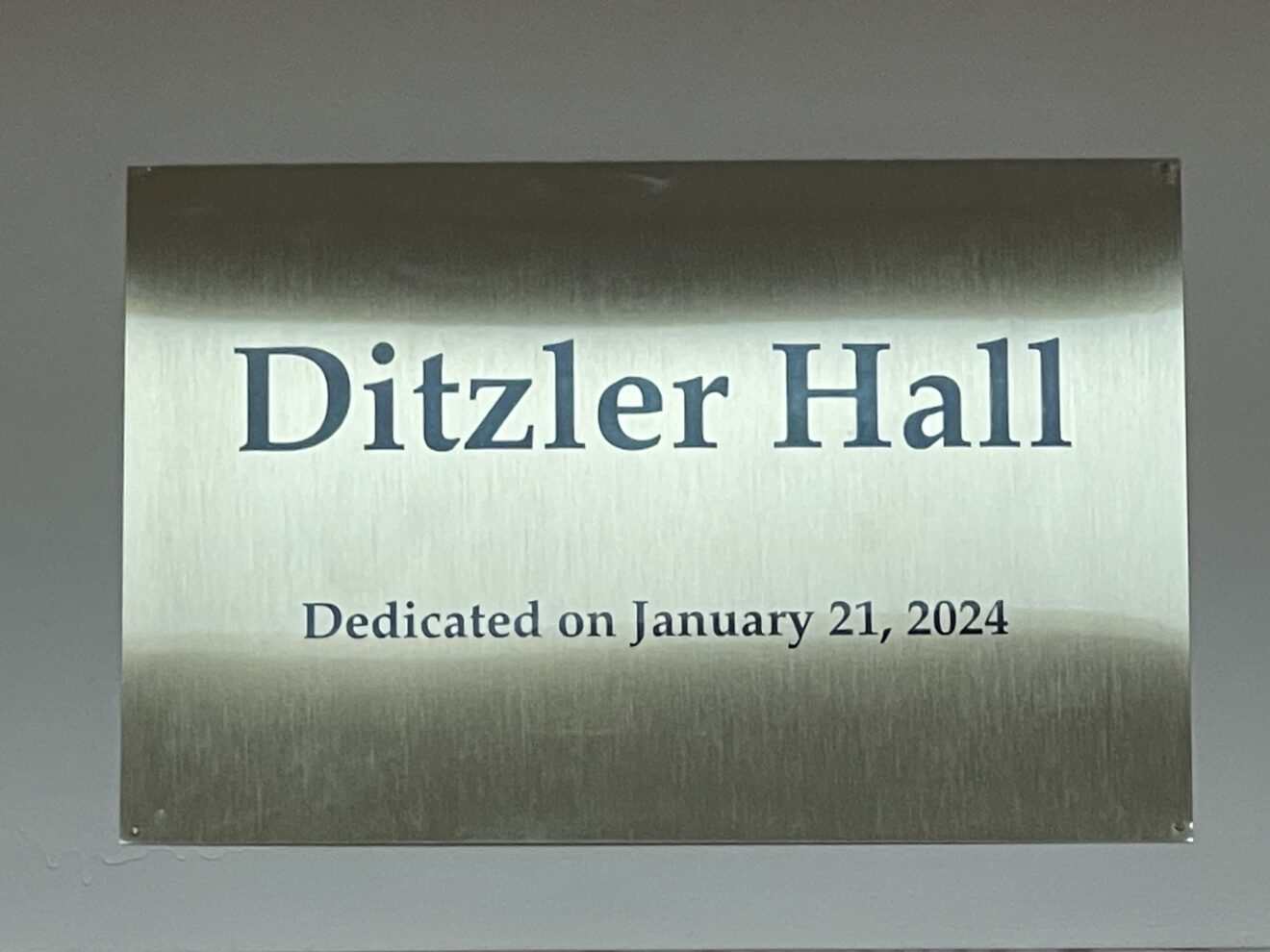 Ditzler Hall Dedication and Celebration – January 21, 2024